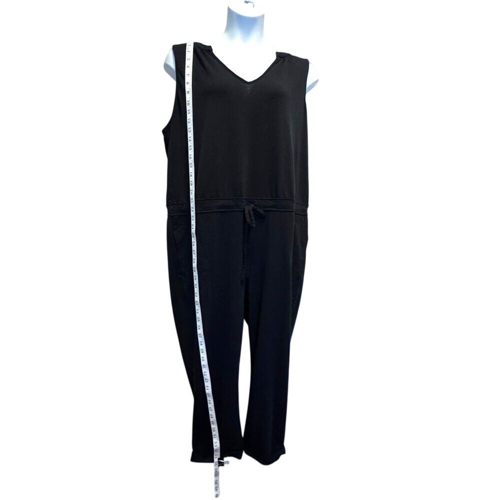 Skinnygirl Plus Size 2X Black Jumpsuit Sleeveless Drawstring Keyhole V-Neck NWT